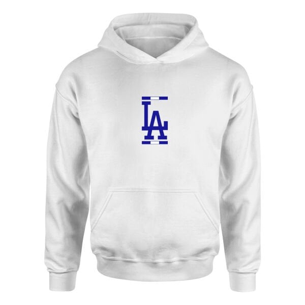 LA Blue White Hoodie