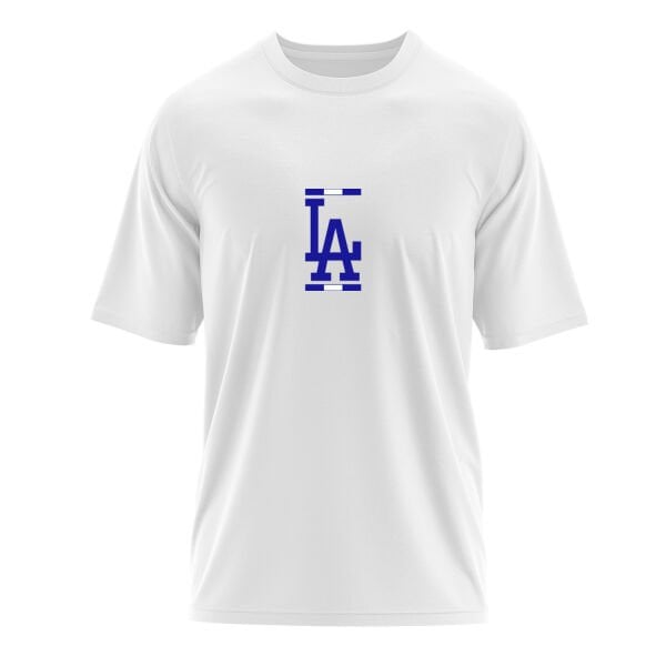 LA Blue White Oversize Tişört