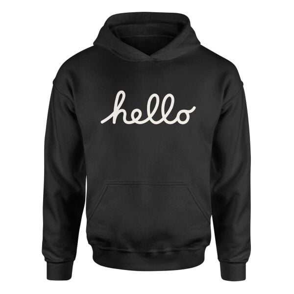 Hello Hoodie XXL - Siyah | OUTLET