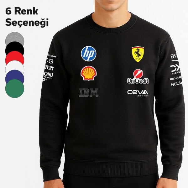 Scuderia Ferrari 2025 Kişiselleştirilebilir Sweatshirt