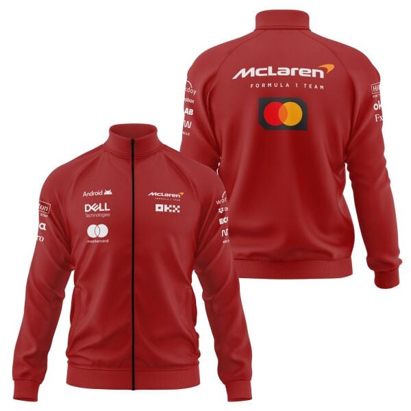McLaren Racing Teamline White Fermuarlı Sweatshirt L - Kırmızı | OUTLET