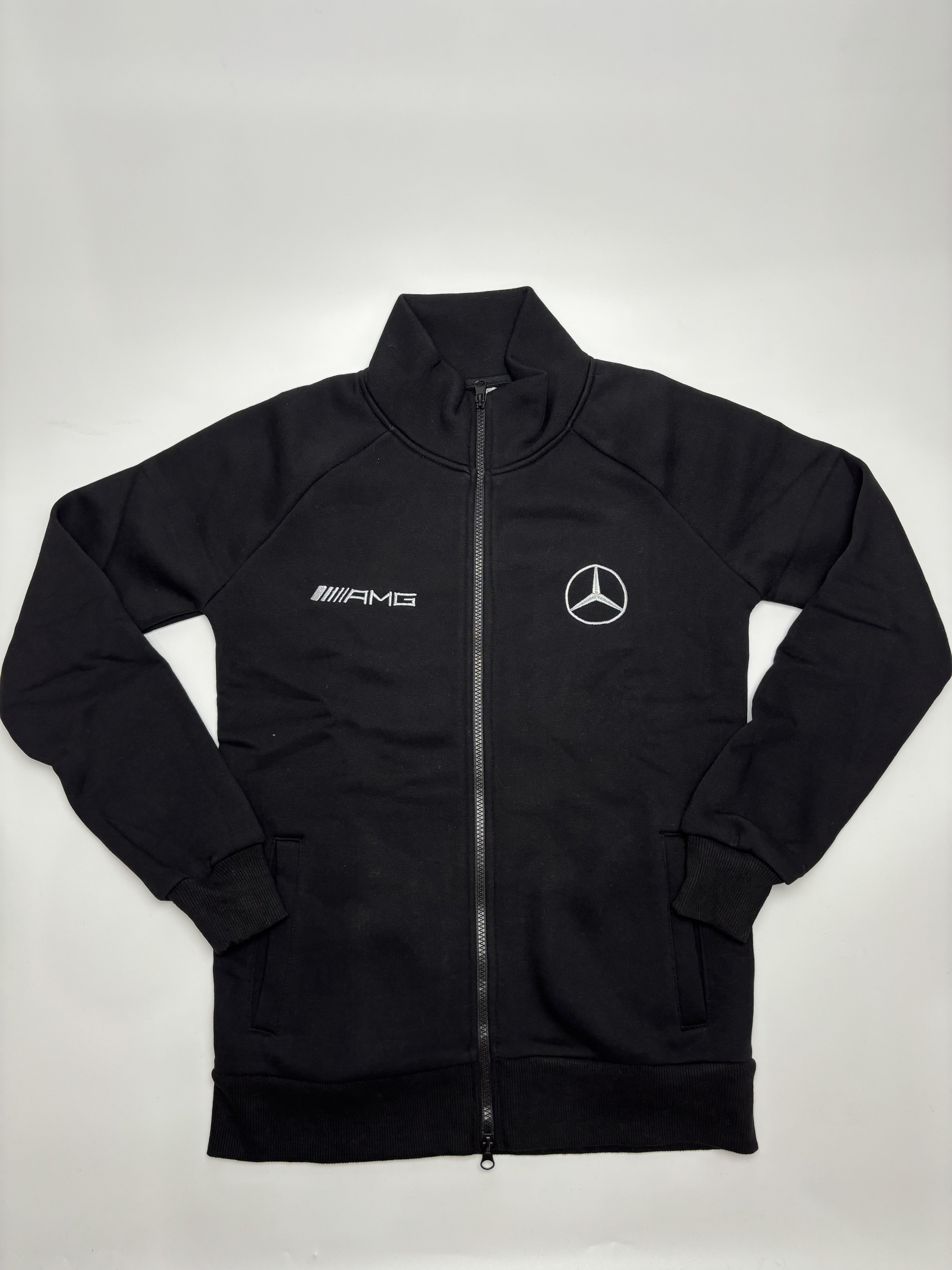 Merc AMG Servis Siyah Fermuarlı Sweatshirt