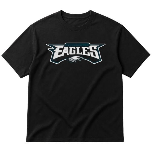 Philadelphia Eagles WL Oversize Tişört S - Siyah