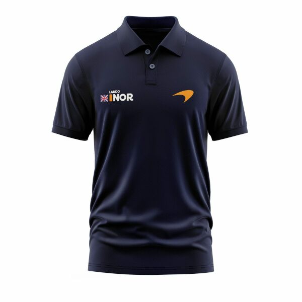 Lando Norris Name Tag McLaren Racing Polo Tişört XXL - İndigo Mavisi