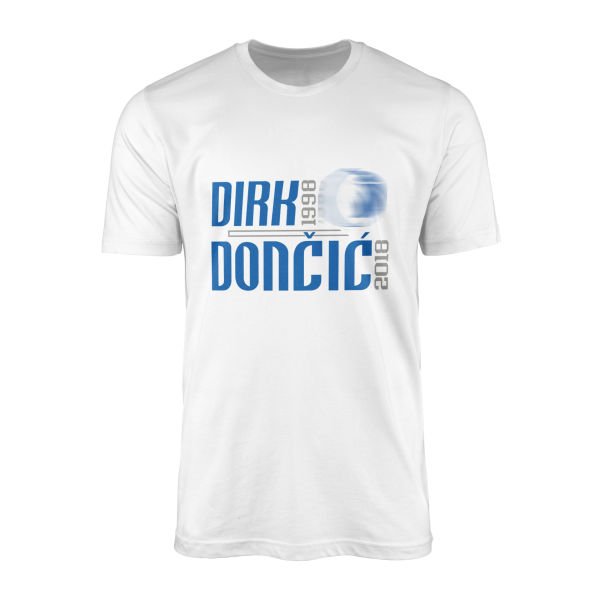 Dirk to Doncic 98-18 Tişört L - Beyaz