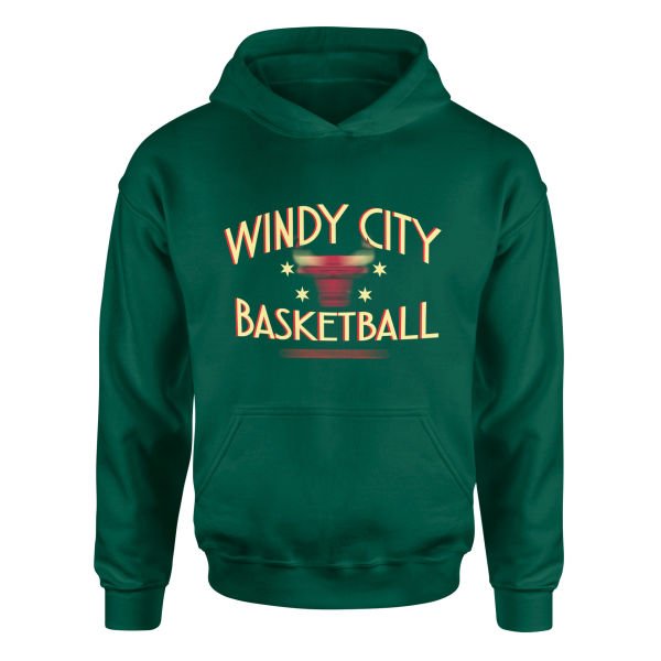 Windy City Basketball Hoodie M - Nefti Yeşili