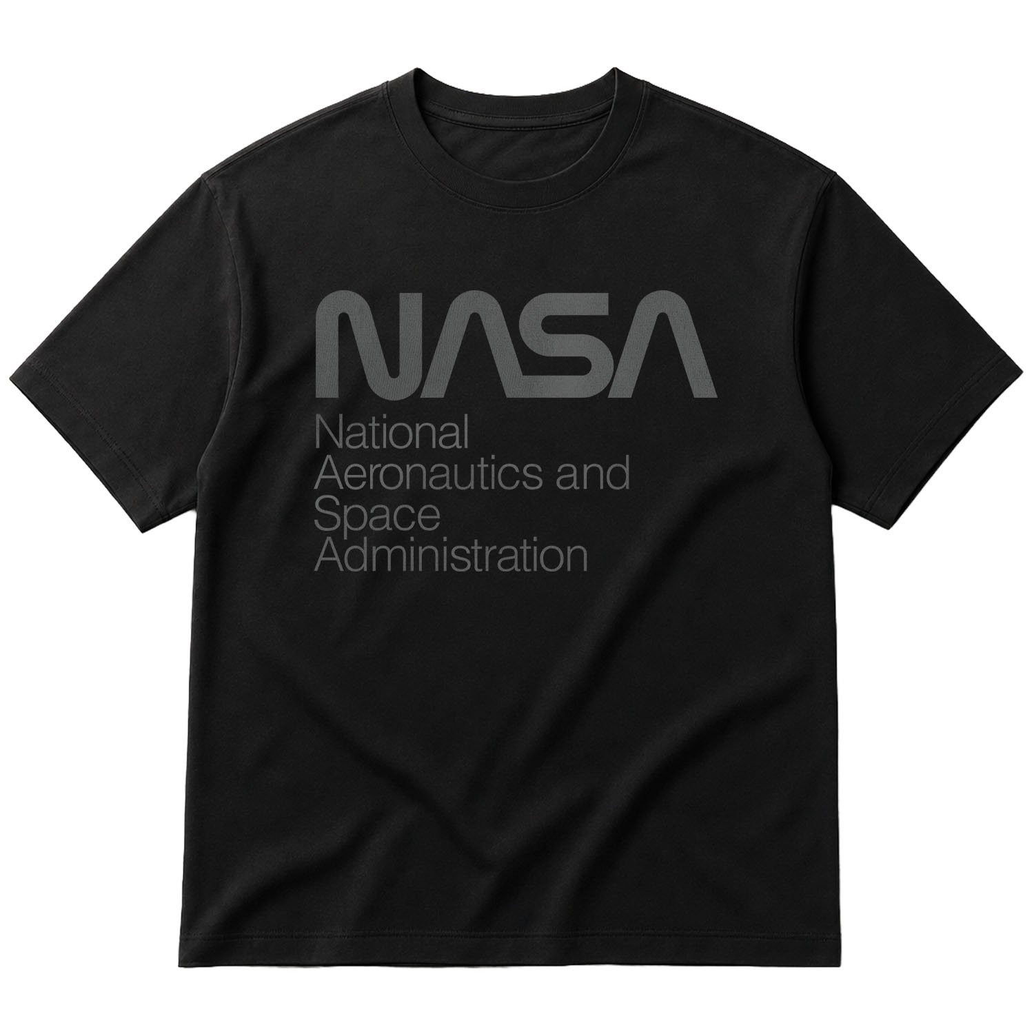 NASA Oversize Tişört XL - Siyah