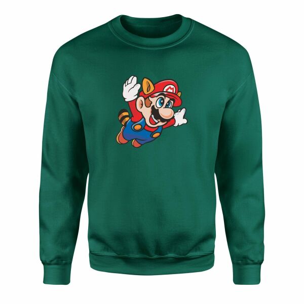 Super Mario Sweatshirt M - Nefti Yeşili
