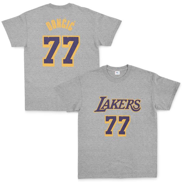Luka Doncic 77 Lakers Tişört XL - Gri