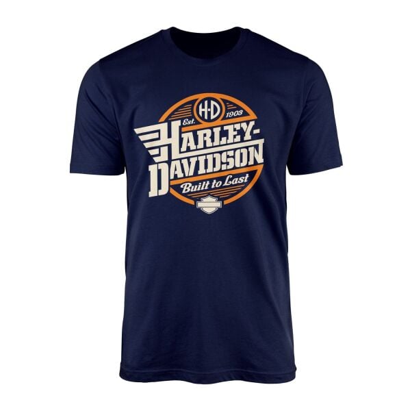 Harley-Davidson Built to Last Tişört S - İndigo Mavisi | OUTLET