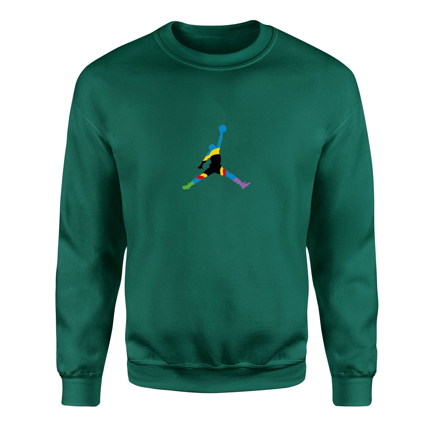 Air Jordan Colorful Sweatshirt M - Nefti Yeşili