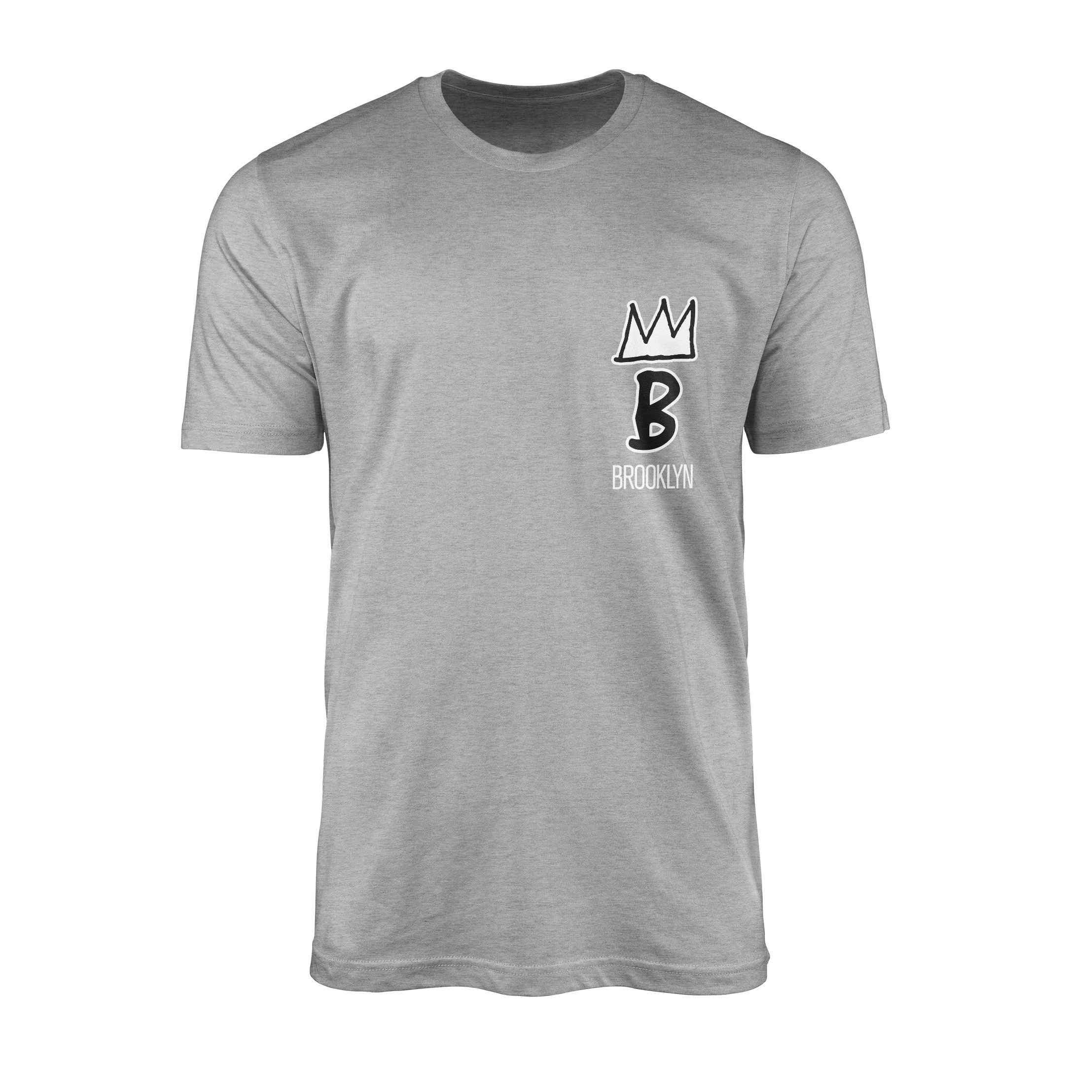 Brooklyn Basquiat Crown Tişört S - Gri