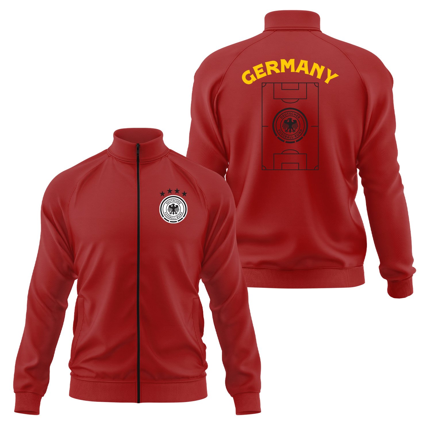 Almanya Dünya Kupası 2026 Fermuarlı Sweatshirt L - Kırmızı