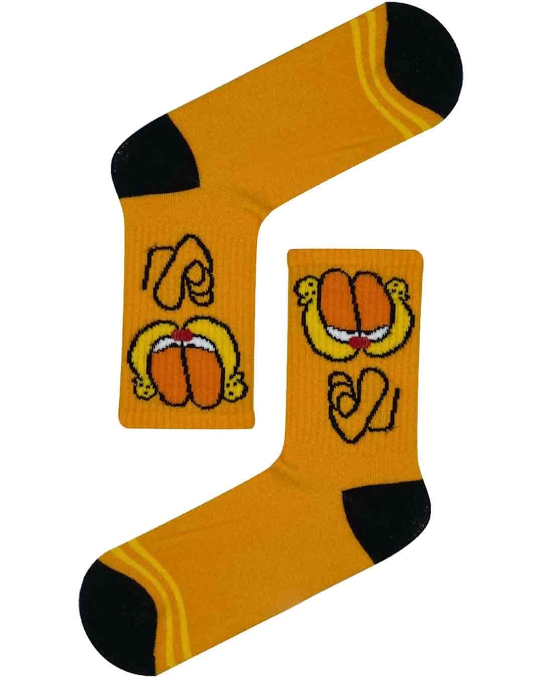 Garfield Turuncu Spor Çorap