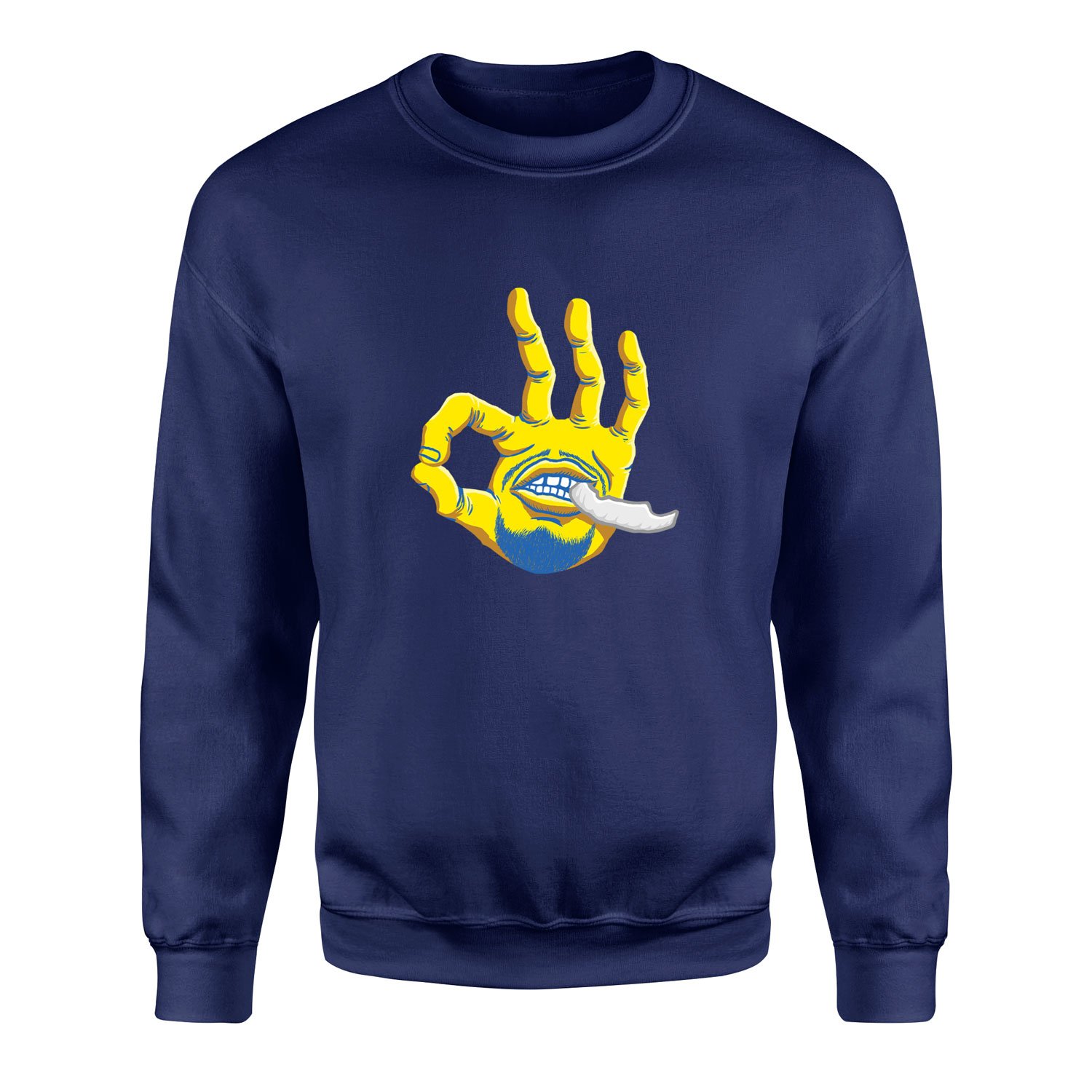 Stephen Curry Hand Sweatshirt M - İndigo Mavisi