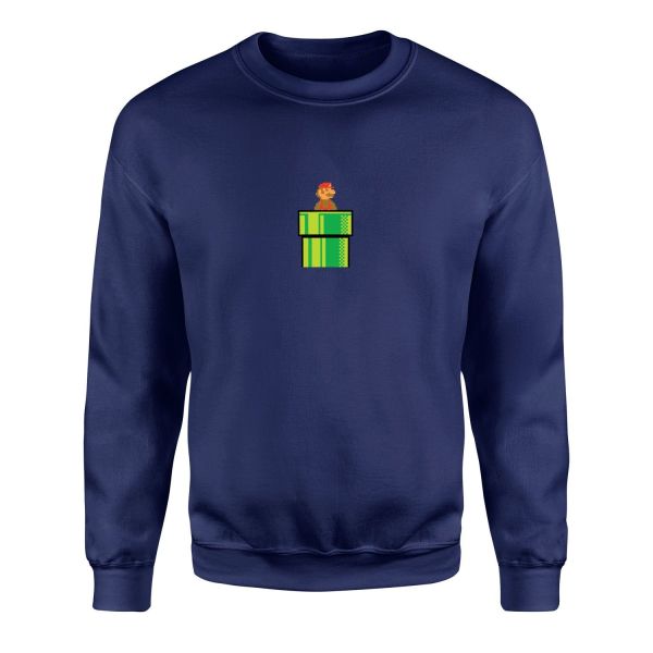 Super Mario Sweatshirt L - İndigo Mavisi