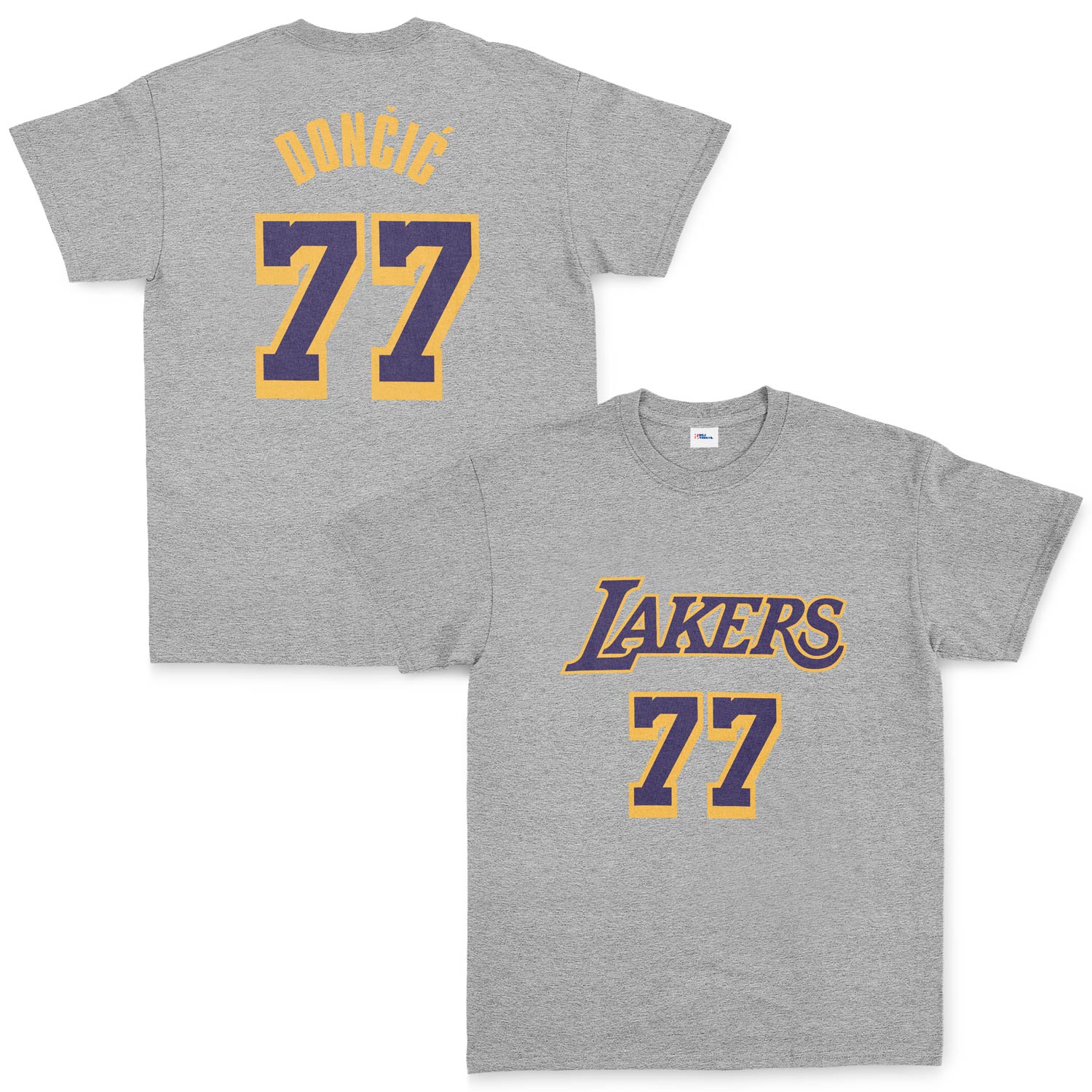 Luka Doncic 77 Lakers Tişört XXL - Gri