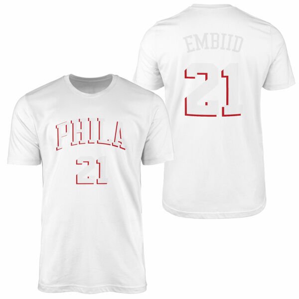 Joel Embiid Philadelphia Forma Tişört XL - Beyaz
