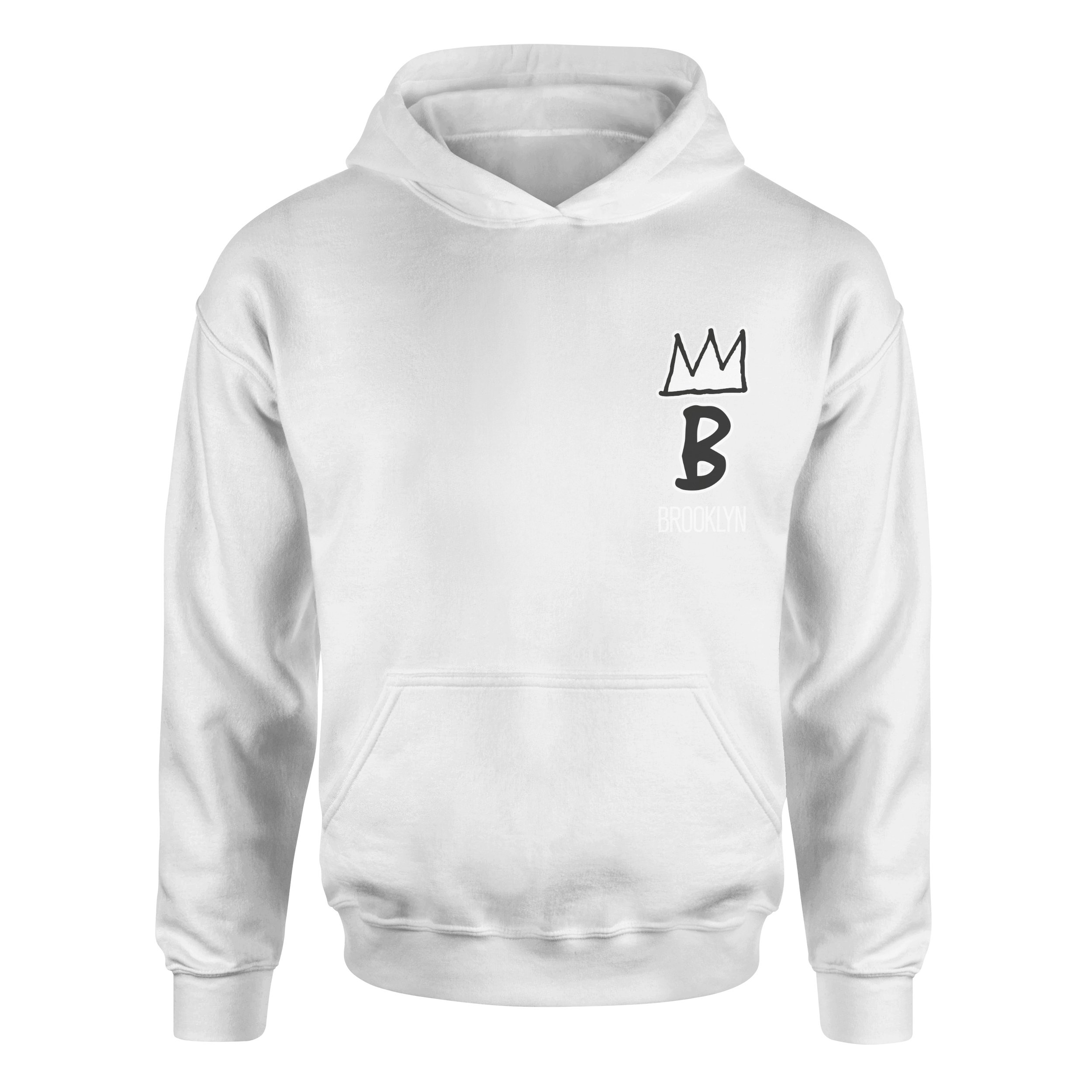 Brooklyn Basquiat Crown Hoodie XL - Beyaz
