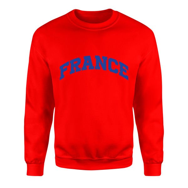 France Sweatshirt S - Kırmızı