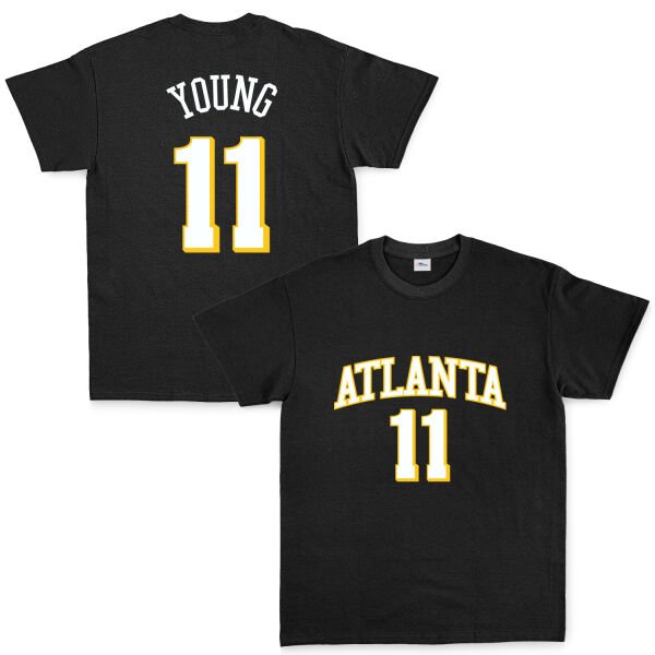 Trae Young 11 Atlanta Jersey Tişört S - Siyah