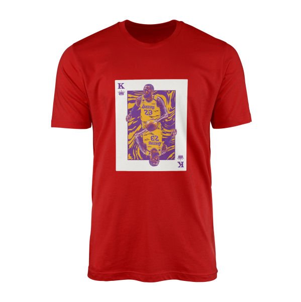 King James Card Tişört XXL - Kırmızı