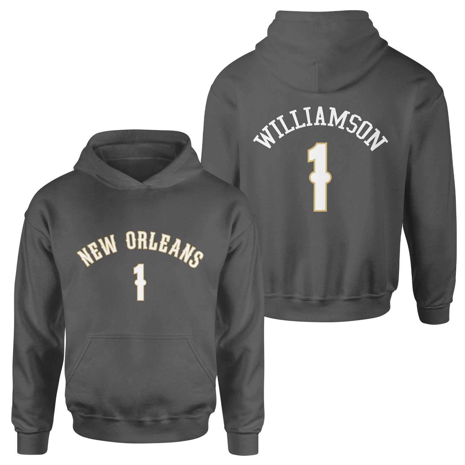 Zion Williamson New Orleans Forma Hoodie S - Füme