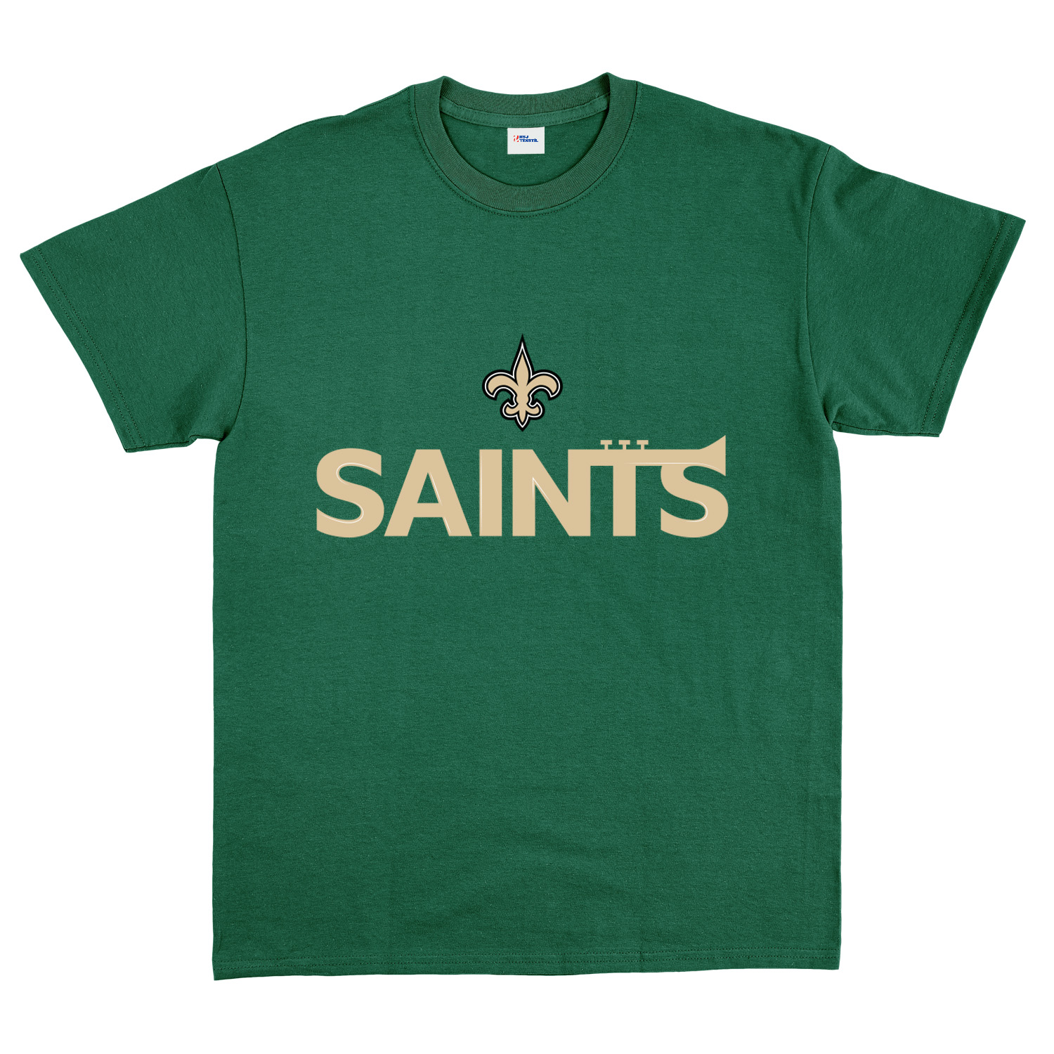 New Orleans Saints Trumpets Tişört XL - Nefti Yeşili