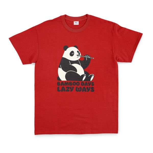 Bamboo Days Lazy Ways Tişört M - Kırmızı