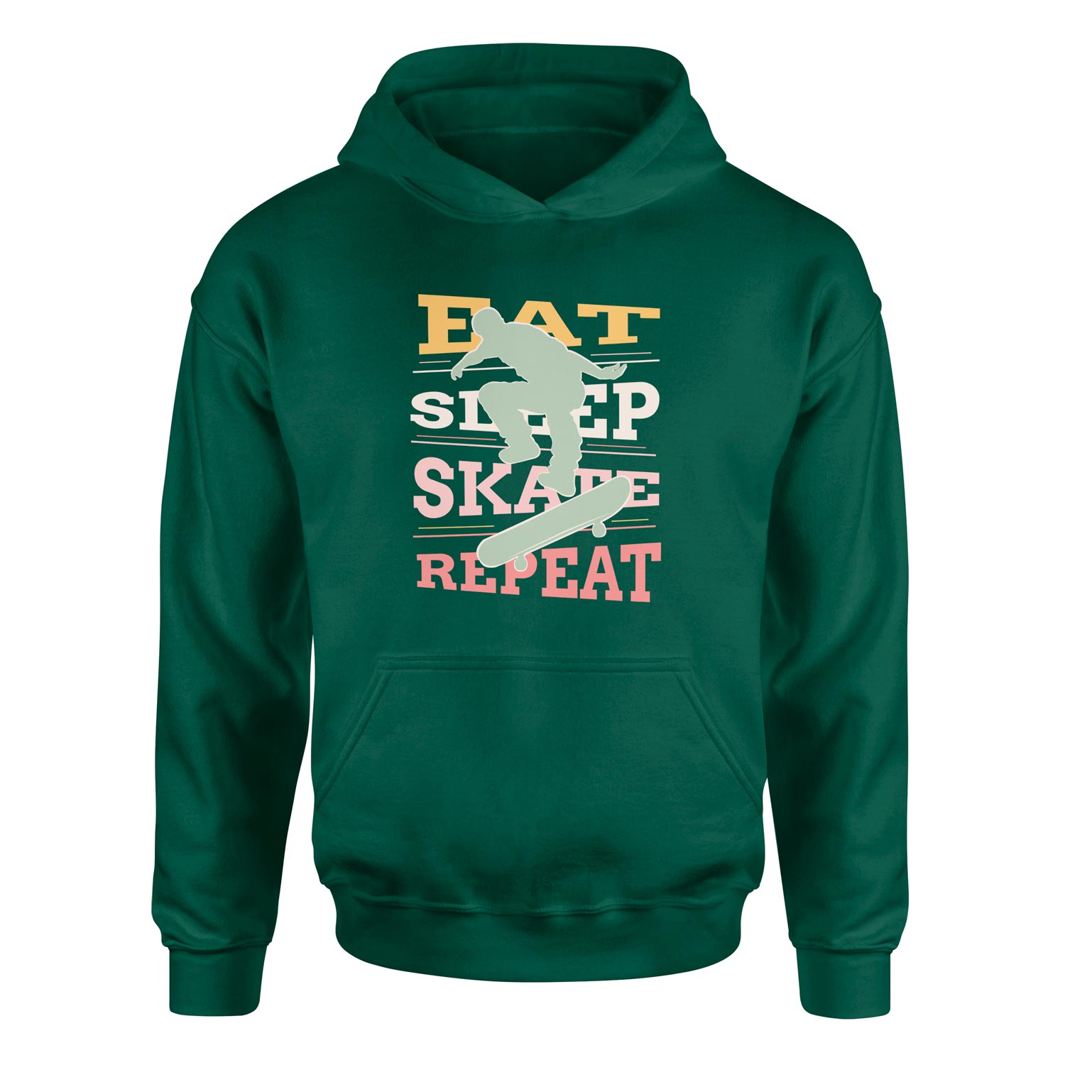 Eat Sleep Skate Repeat Hoodie L - Nefti Yeşili