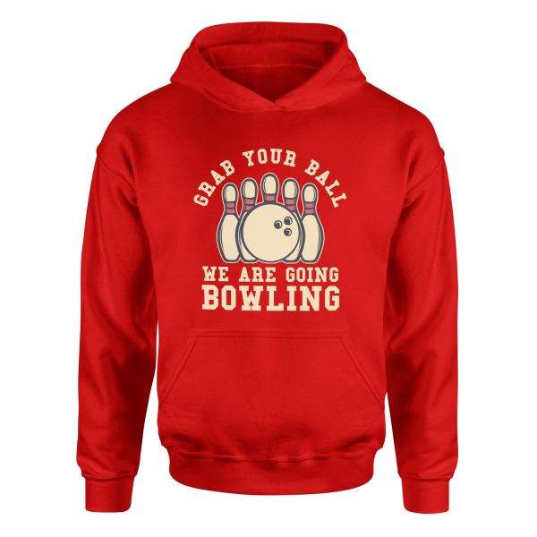 We Are Going Bowling Hoodie XL - Kırmızı