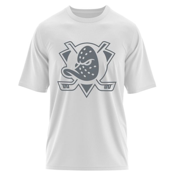 Anaheim Ducks Muted Shield Oversize Tişört L - Beyaz