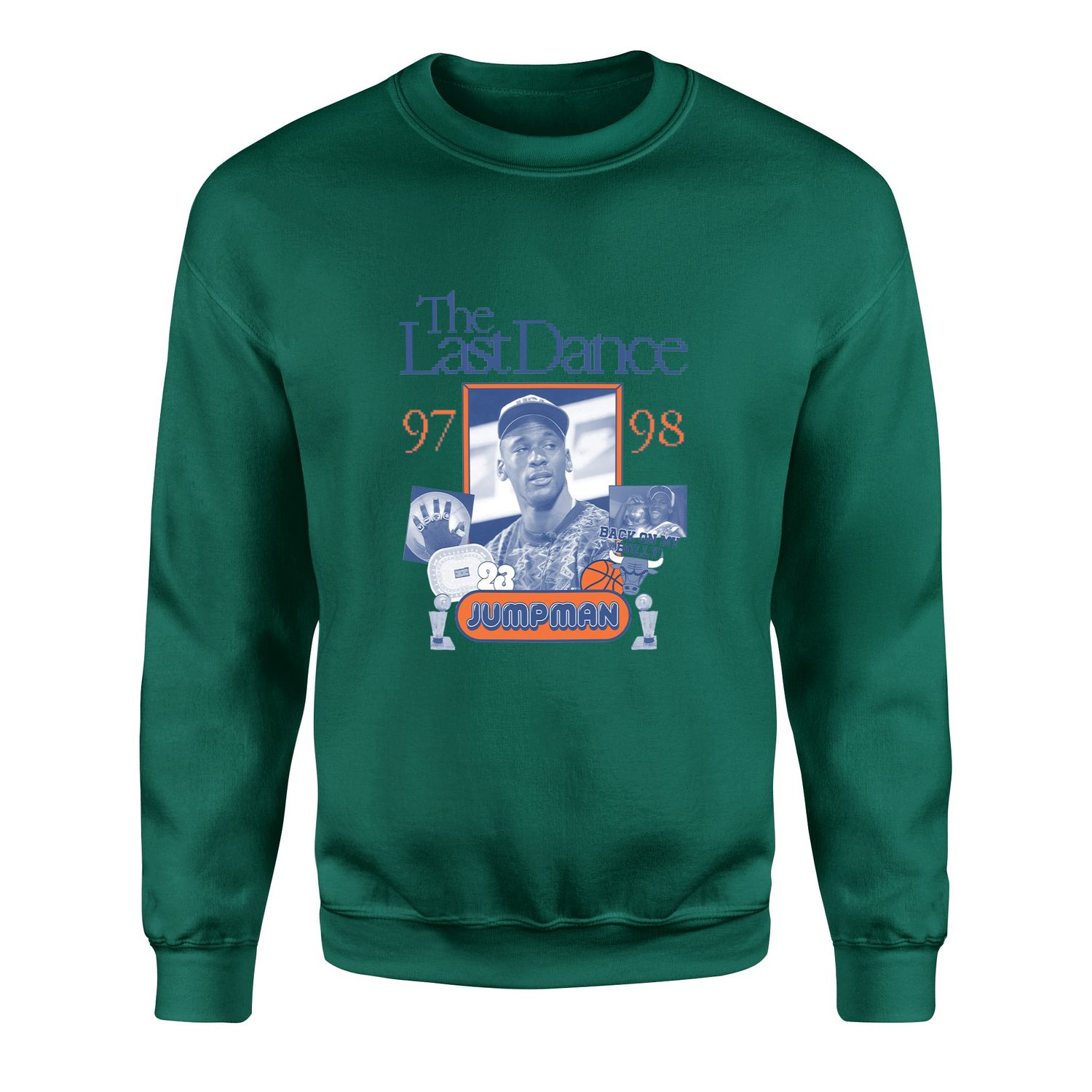 Air Jordan Back On My Bull Pixelated Sweatshirt M - Nefti Yeşili