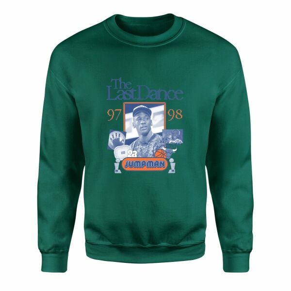 Air Jordan Back On My Bull Pixelated Sweatshirt M - Nefti Yeşili