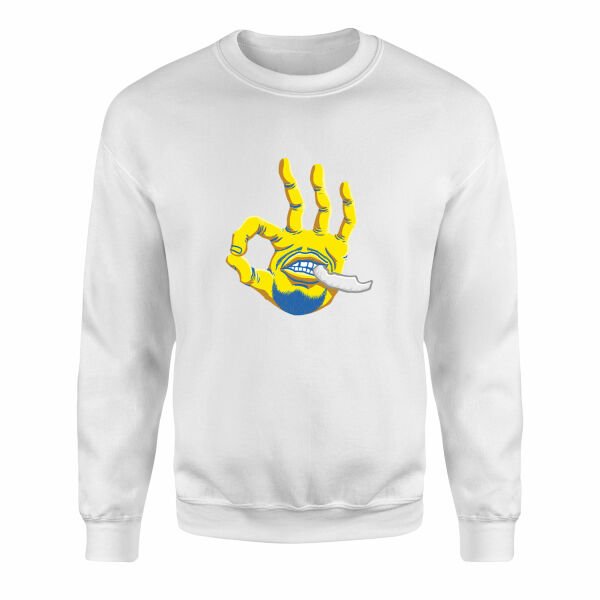 Stephen Curry Hand Sweatshirt L - Beyaz