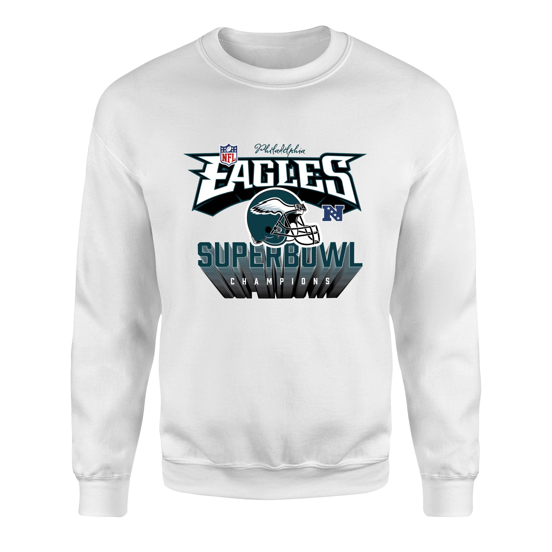 Philadelphia Eagles SB Champions Sweatshirt S - Beyaz