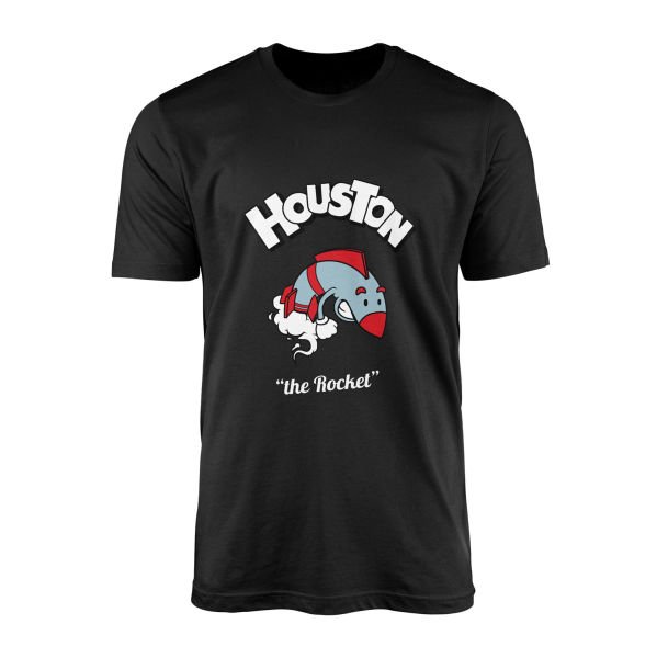 Houston Cartoon Tişört XXL - Siyah