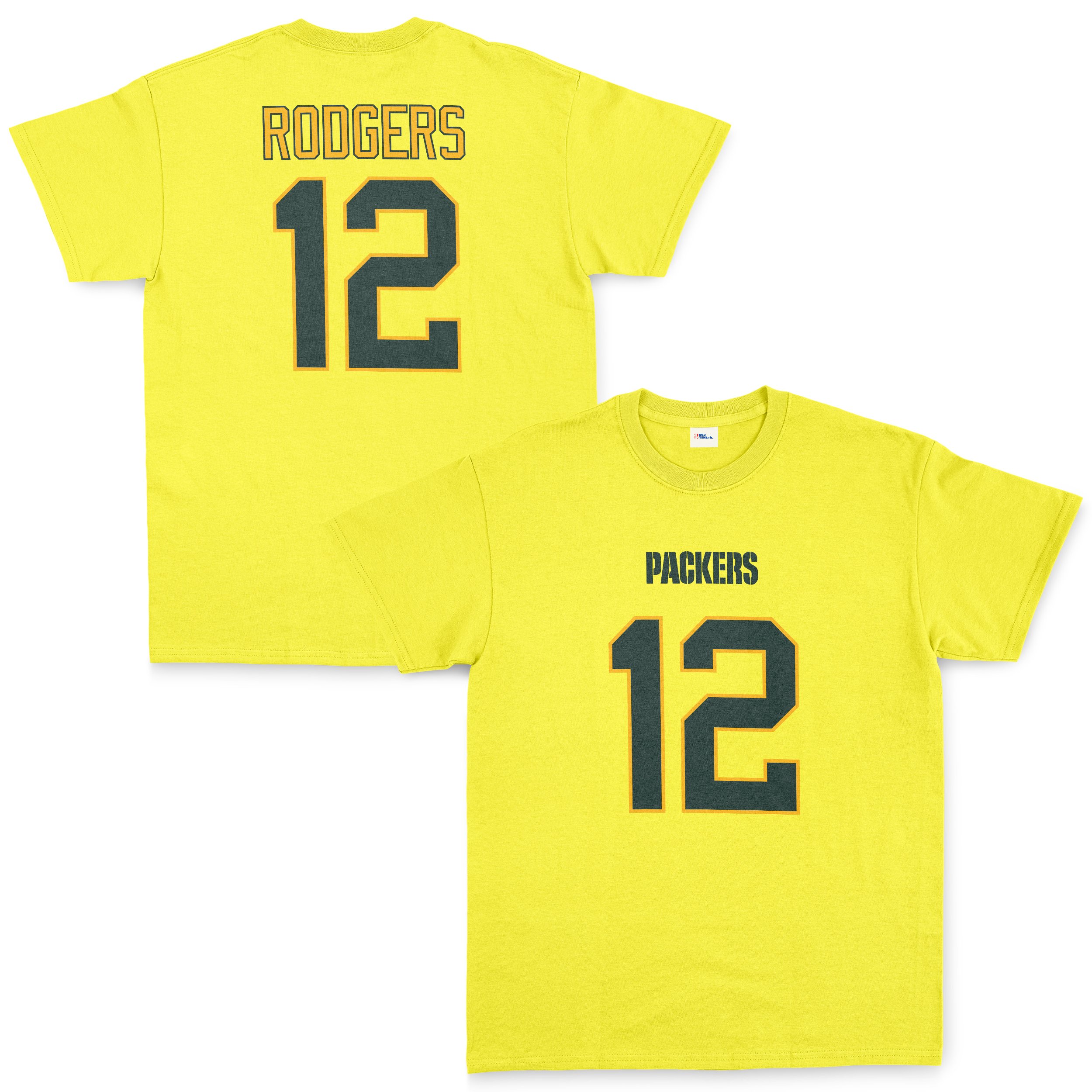 Aaron Rodgers Green Bay Packers Tişört S - Sarı
