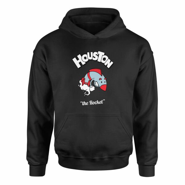 Houston Cartoon Hoodie M - Siyah