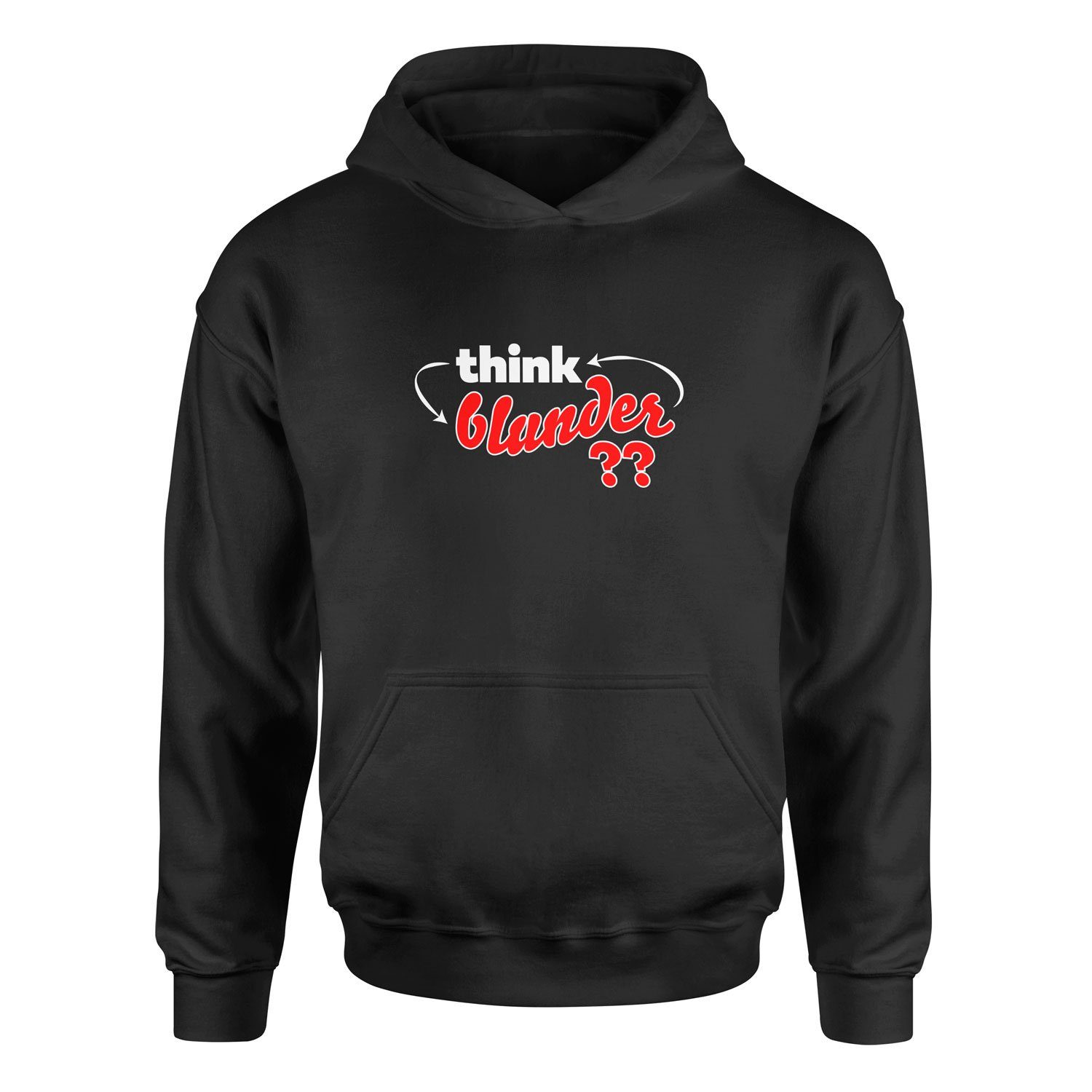 Think-Blunder-Repeat Hoodie XL - Siyah