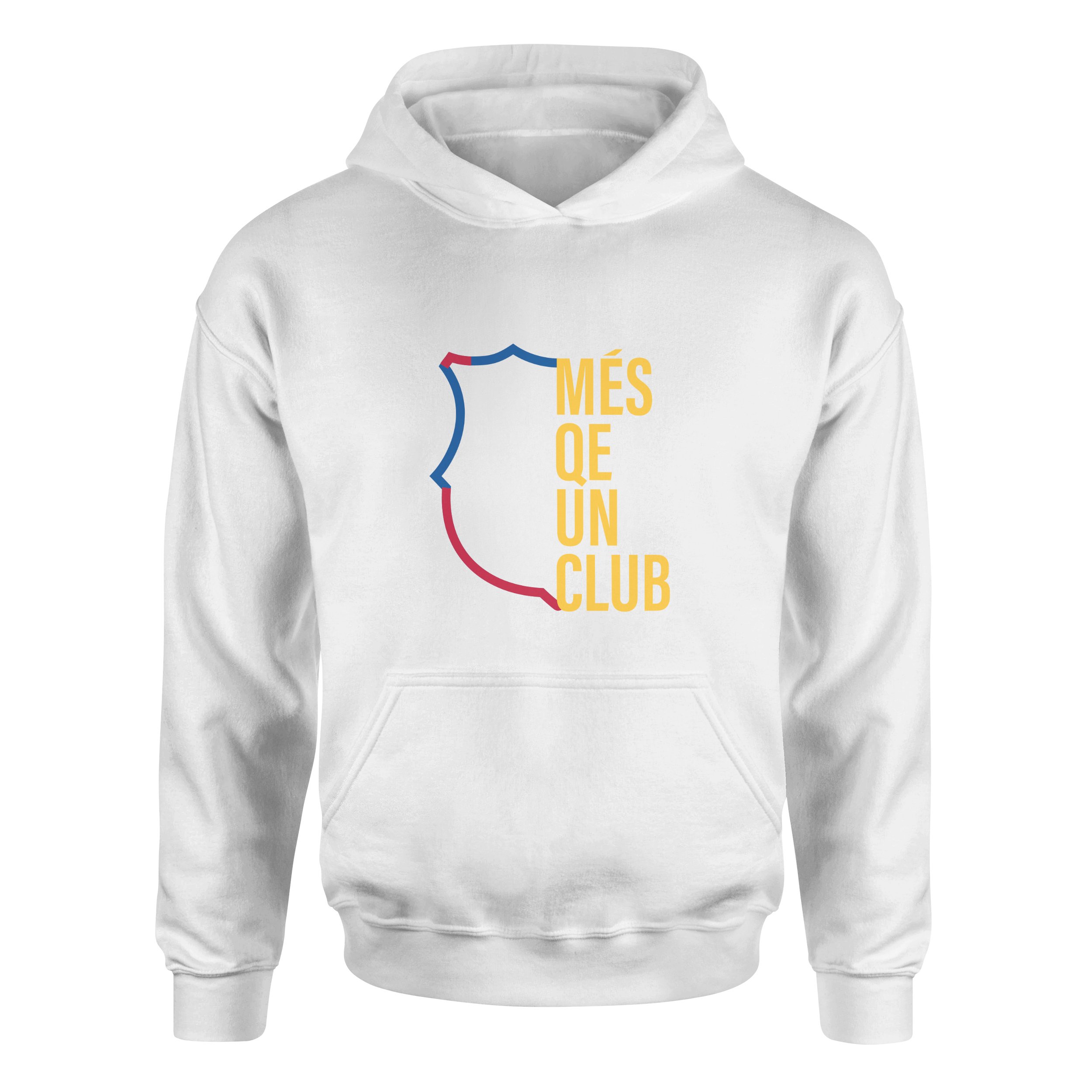 Més que un Club | FC Barcelona Hoodie XXL - Beyaz