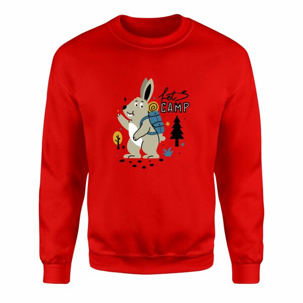Let’s Camp Sweatshirt M - Kırmızı