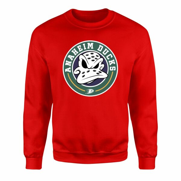 Anaheim Ducks Vintage Sweatshirt M - Kırmızı