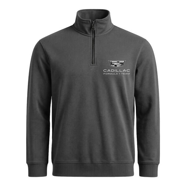 Cadillac Yarım Fermuarlı Sweatshirt L - Füme