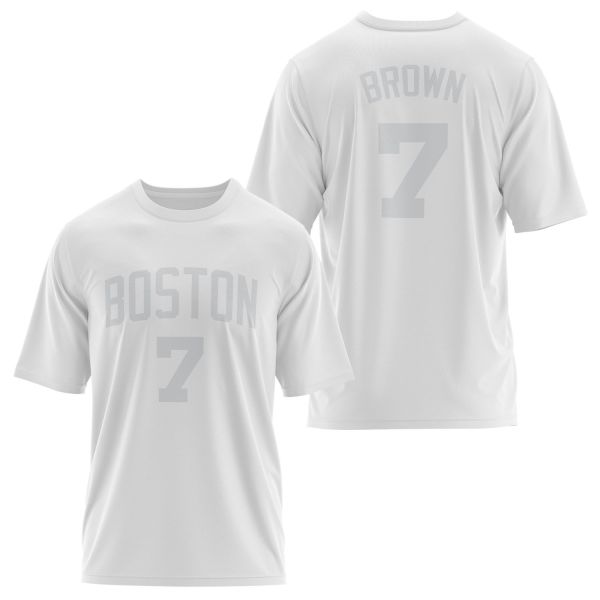 Jaylen Brown 24/25 Forma Oversize Tişört S - Beyaz