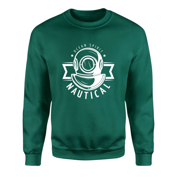 Ocean Spirit Denizci Sweatshirt M - Nefti Yeşili