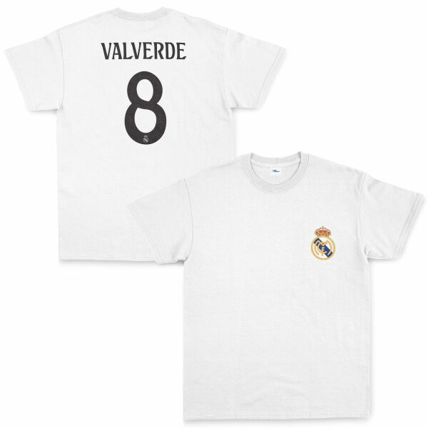 Federico Valverde Real Madrid Forma Tişört XL - Beyaz