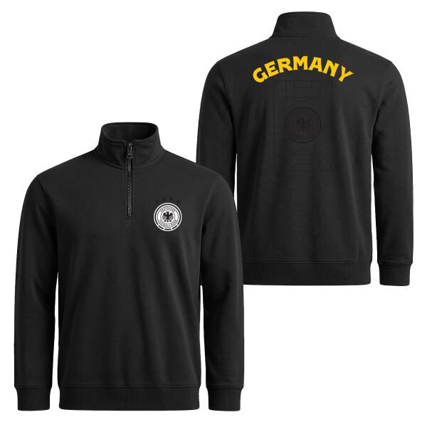 Almanya Dünya Kupası 2026 Yarım Fermuarlı Sweatshirt L - Siyah