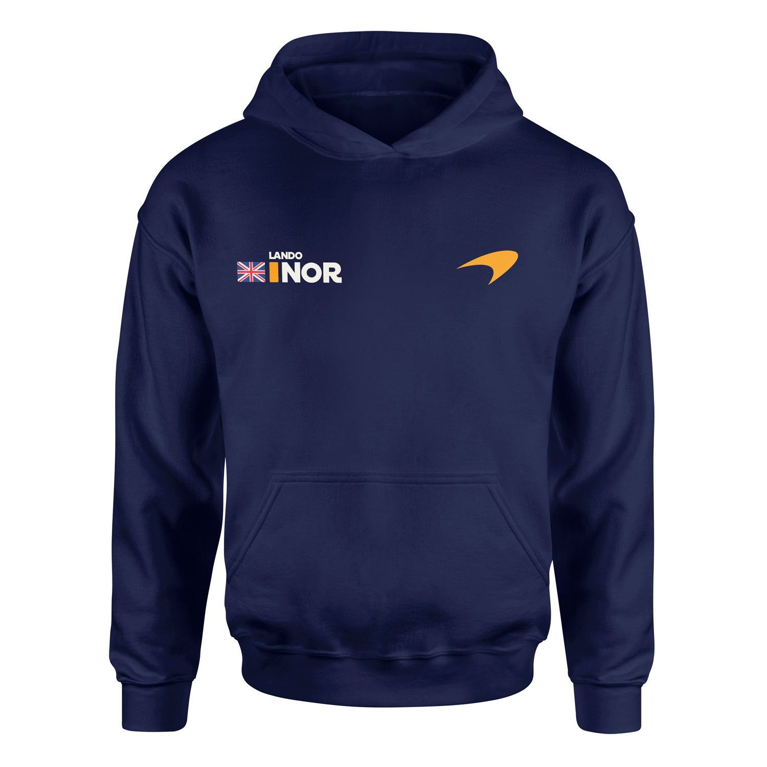 Lando Norris Name Tag McLaren Racing Hoodie L - İndigo Mavisi