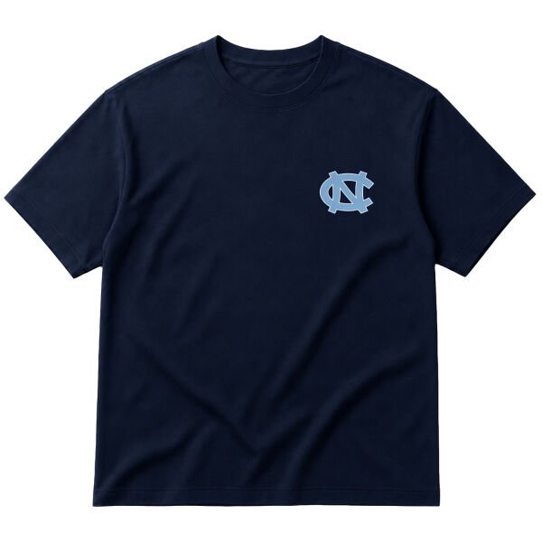 North Carolina Tar Heels Oversize Tişört L - İndigo Mavisi